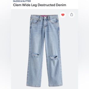 Gloss & Glitter, sz 12, indigo jeans